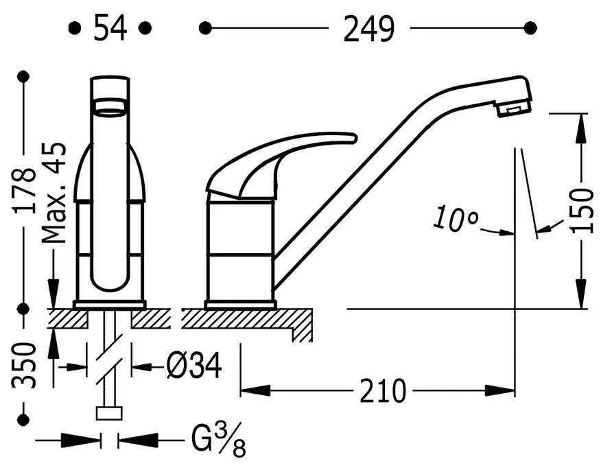 Смеситель на кухню Mono - Tres 172333
