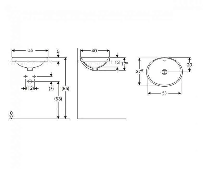 Умивальник Geberit Variform 500.717.01.2