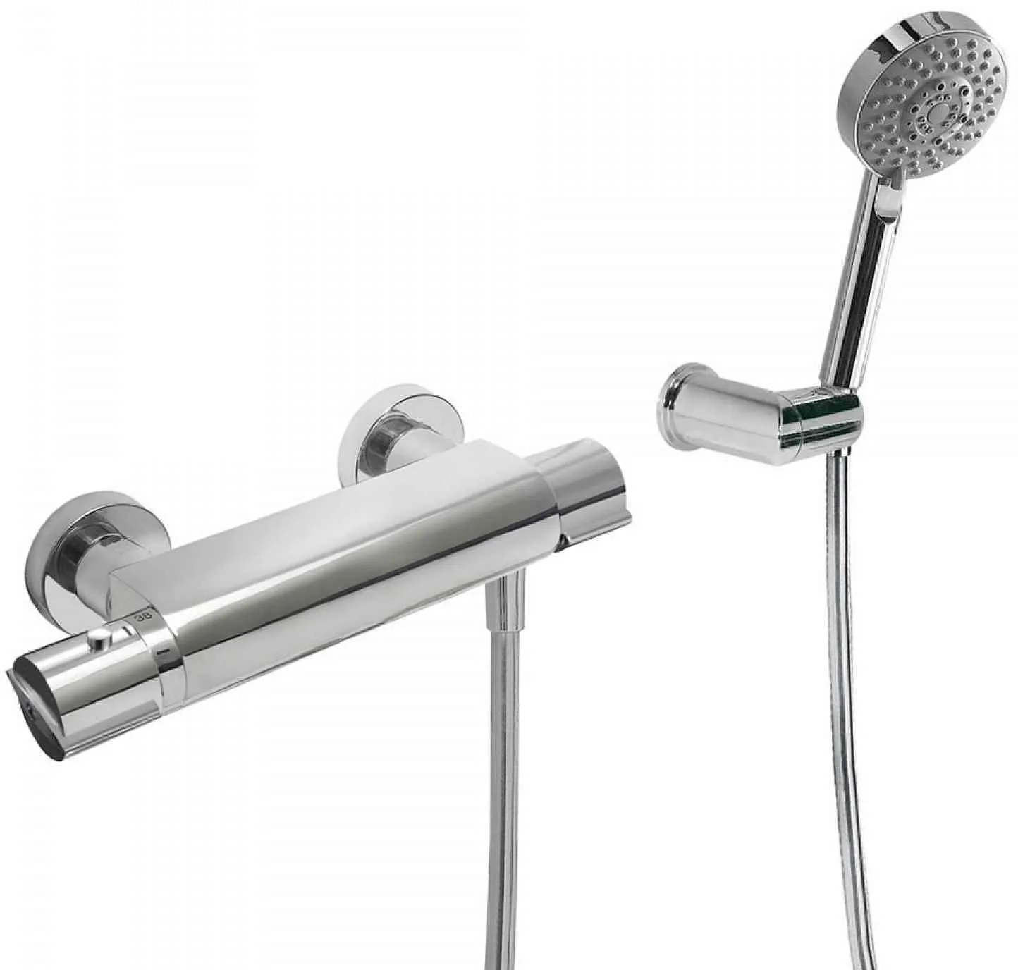 Набор: Смеситель - термостат с душевым набором Tres Lex 1811649