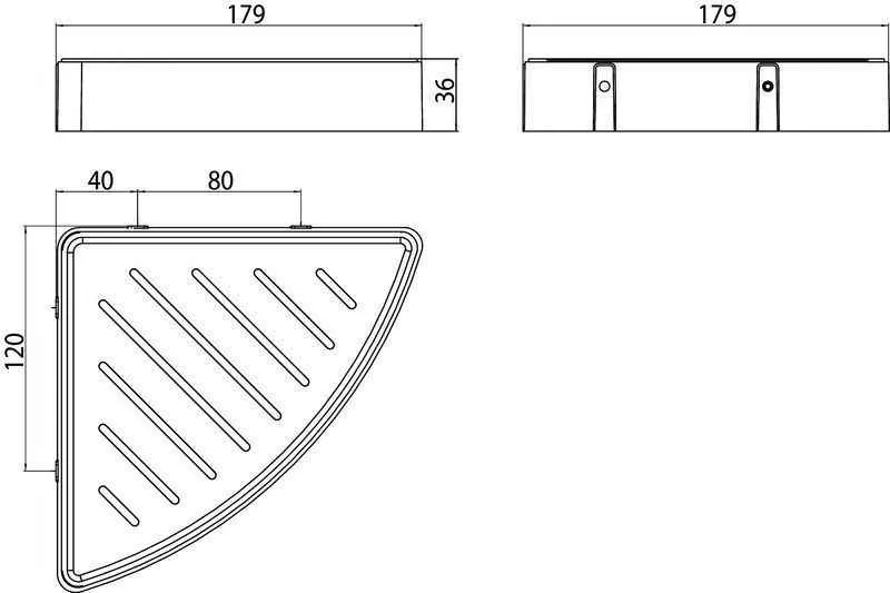 Кутова поличка для ванної Emco Loft Black
