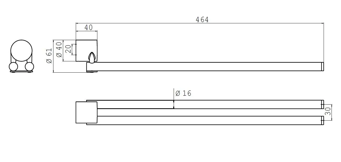 Полотенцедержатель Emco Rondo 2 4550 001 46