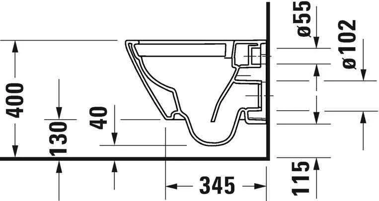 Унітаз підвісний Duravit D-Neo (Rimless, компакт) 2587090000
