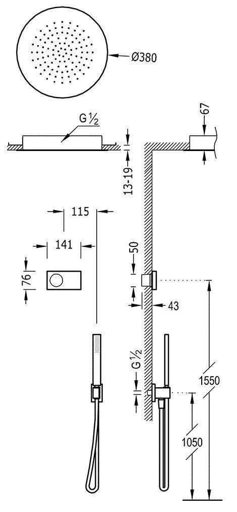 Душевая система Tres Shower Technology 9286555