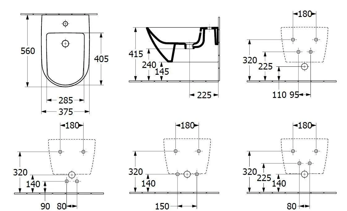 Биде подвесное Villeroy & Boch Subway 3.0 447000RW
