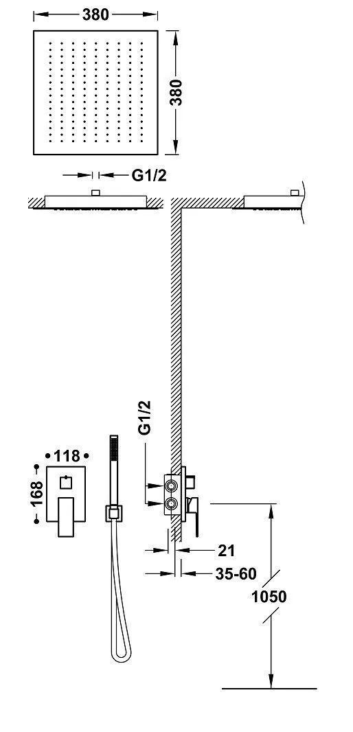 Душевая система Tres Cuadro 00628005