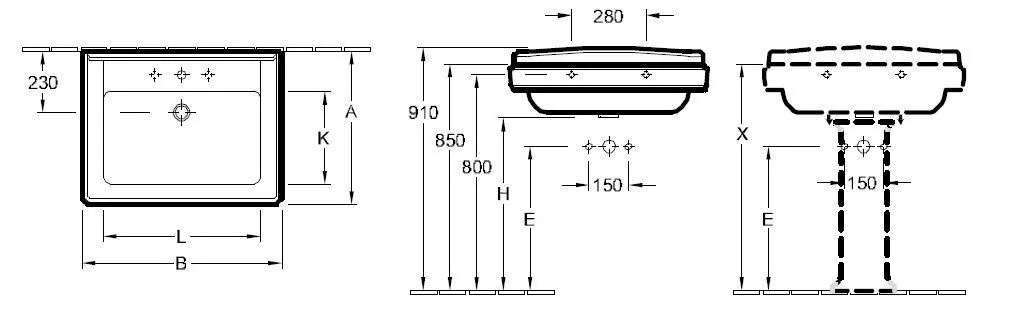 Подвесной умывальник Villeroy and Boch Hommage 71017501