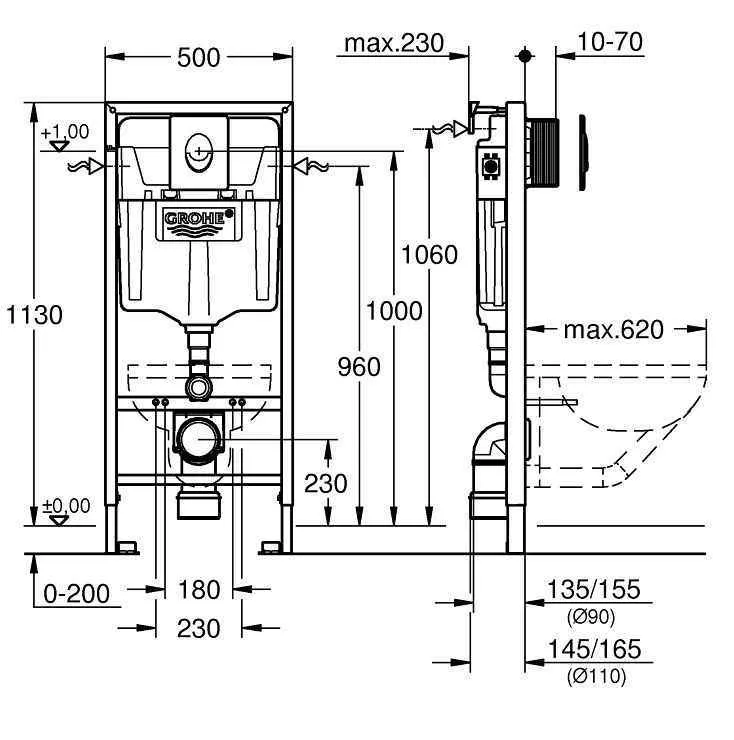 Инсталляция Grohe Rapid SL 3 в 1 38721001
