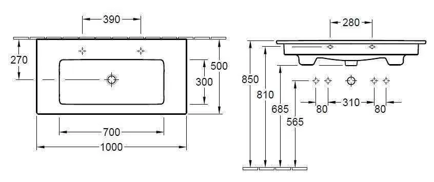 Підвісний умивальник Villeroy and Boch Venticello 4104AKR1