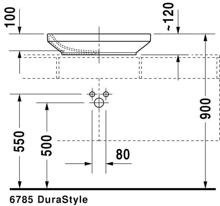 Умывальник на столешницу Duravit DuraStyle 0349600000