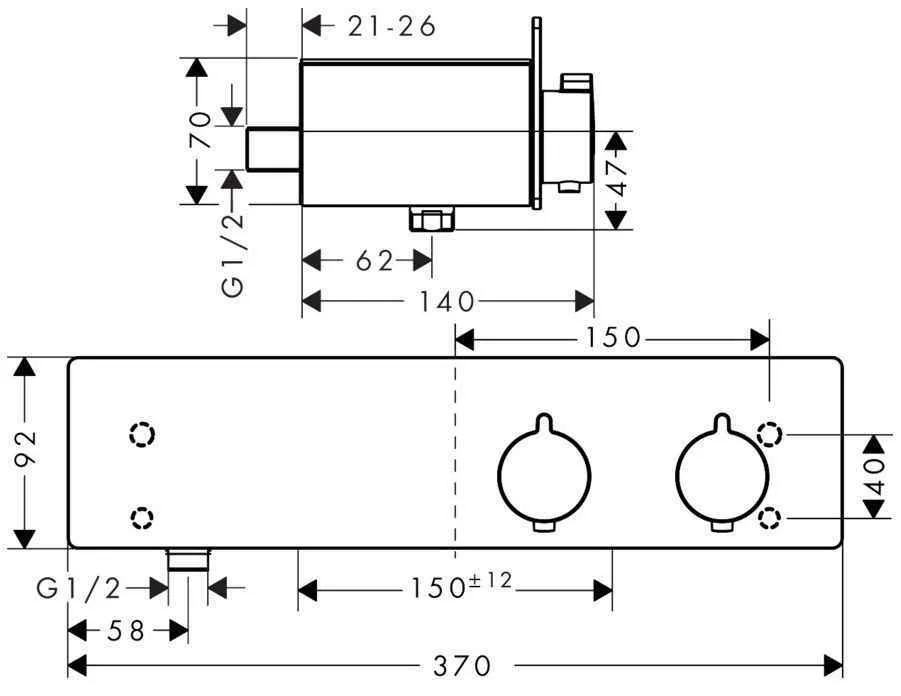 Вилив на ванну Hansgrohe Metropol Classic 13102400