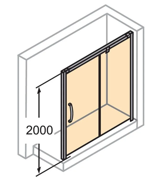 Раздвижная душевая дверь Huppe Aura Elegance