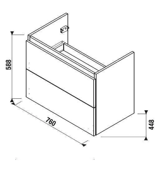 Тумба для умывальника Jika Mio H40J7164015001