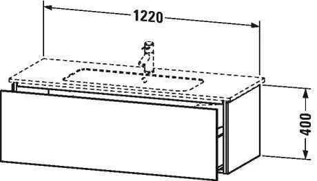 Тумба L-Cube Duravit  1220 x 481 мм (без раковини) LC614308989