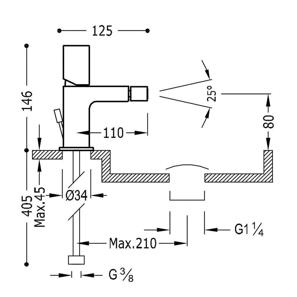 Змішувачі для біде Tres Loft 20012002D