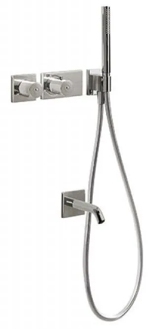Набор: Термостат, излив и  душевой набор Tres Block System 20735208AC