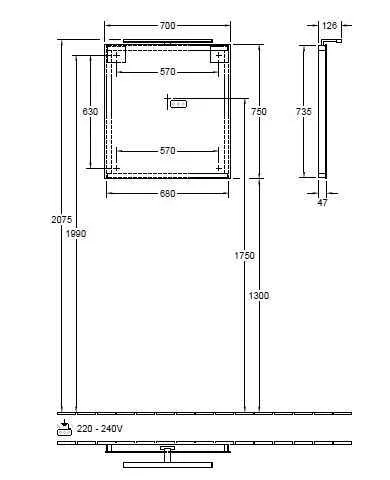 Дзеркало More to see Villeroy & Boch A4047000