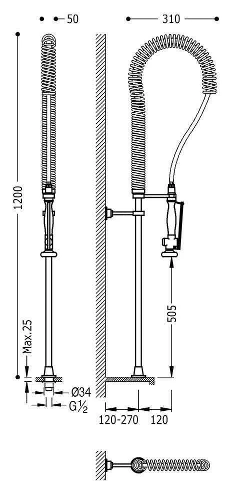 Змішувач на кухню Tres 130481