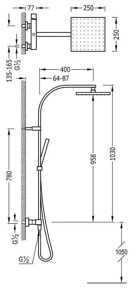 Душевая система Tres 00719101