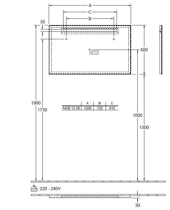 Зеркало More to see one Villeroy & Boch A4301200