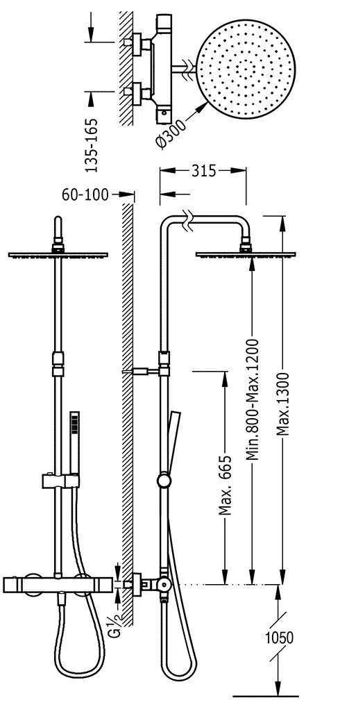 Душова система Tres Study
