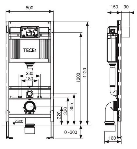 Инсталляция для унитаза TECEbase
