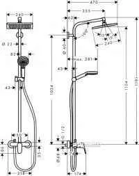 Душова система Hansgrohe Crometta E 240 1jet Showerpipe 27284000