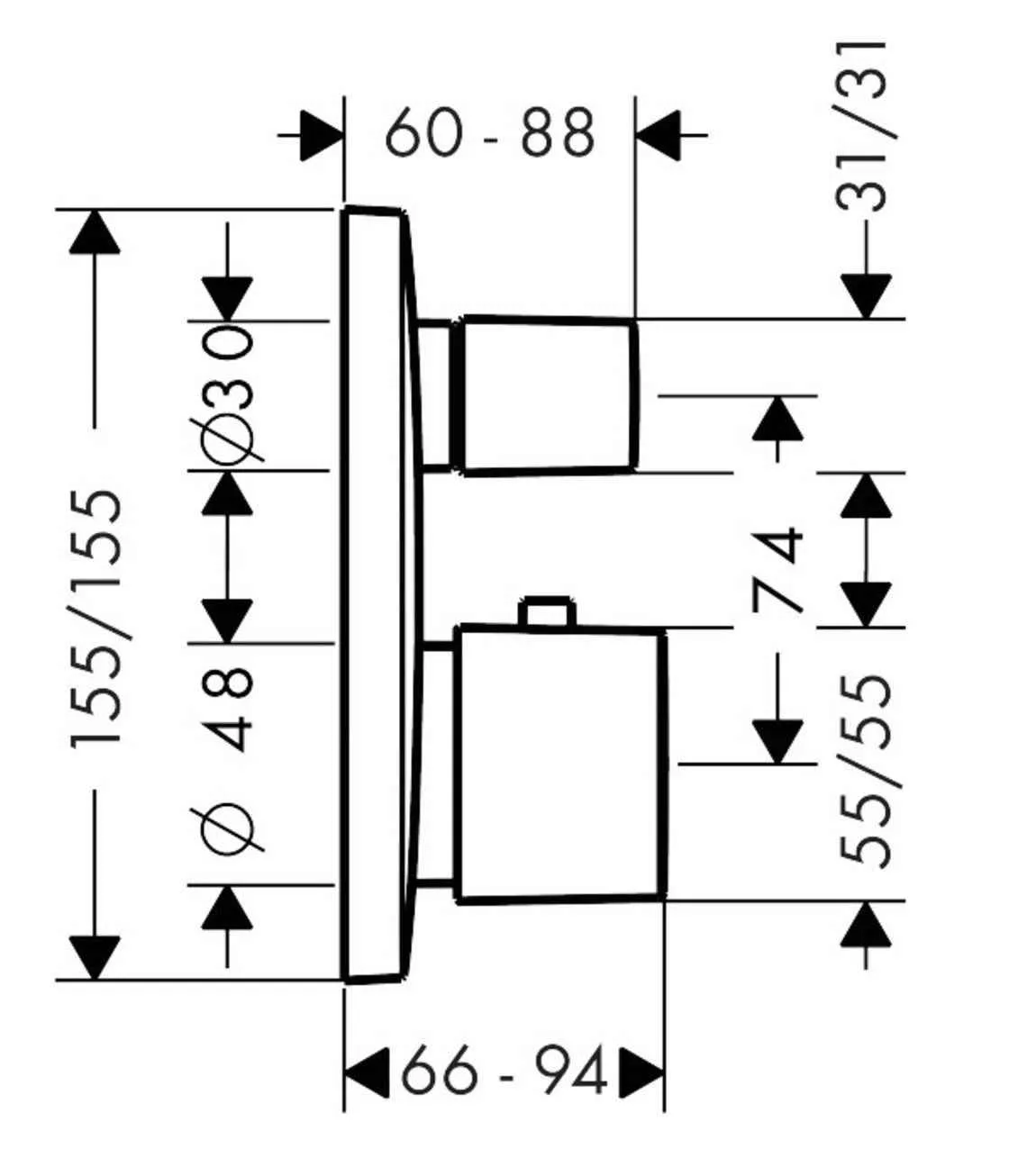 Змішувач для умивальника Hansgrohe PuraVida 15775400