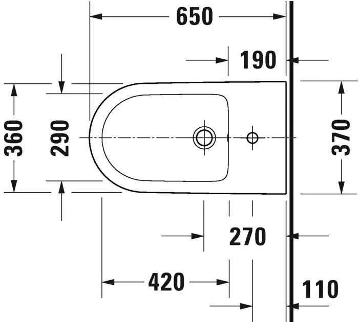 Біде підлогове Duravit D-Neo 2294100000