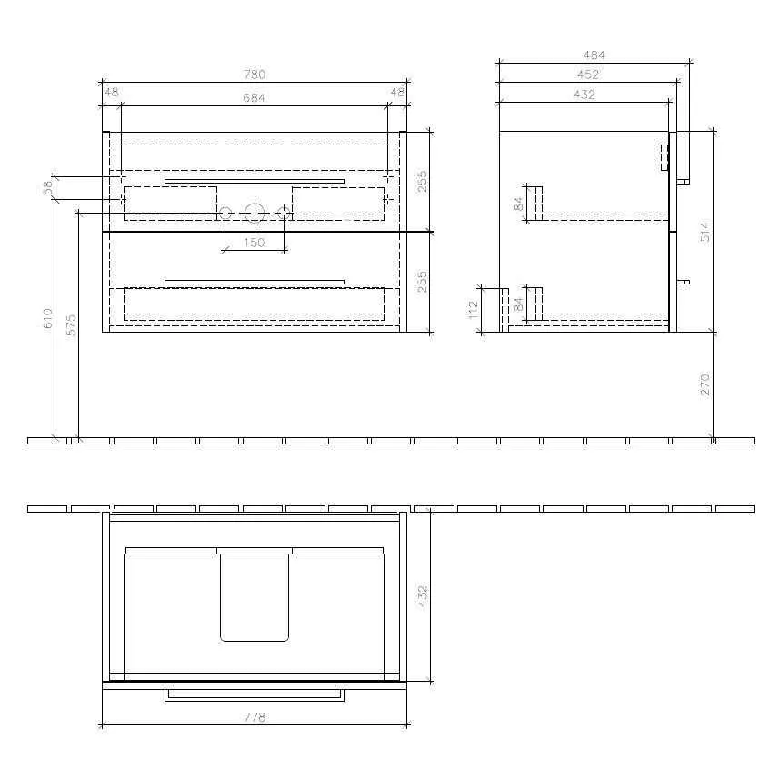 Тумба для умивальника Avento Villeroy and Boch A89100B1