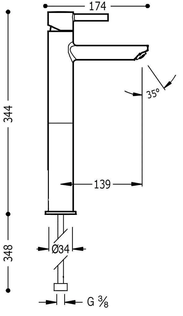 Змішувачі для раковини Tres Alplus 20320701