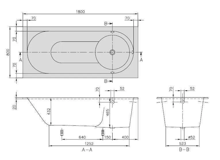 Ванна Villeroy&Boch Libra UBQ180LIB2V-96
