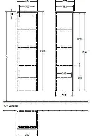Пенал для ванной комнаты Villeroy&Boch Venticello A95111VG