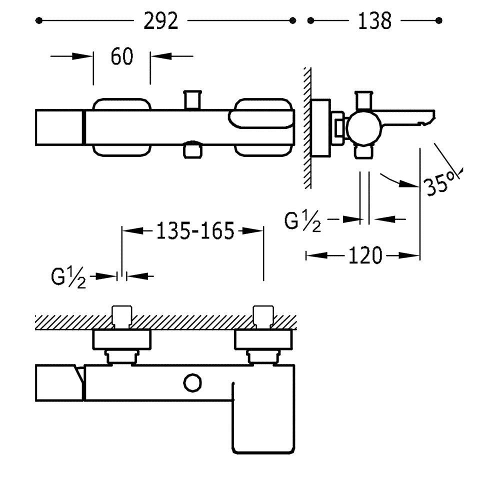 Набор: Смесители для ванны и душевым набором  Loft Tres 20017001VI