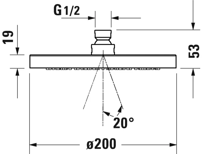 Верхний душ Duravit UV0660013000