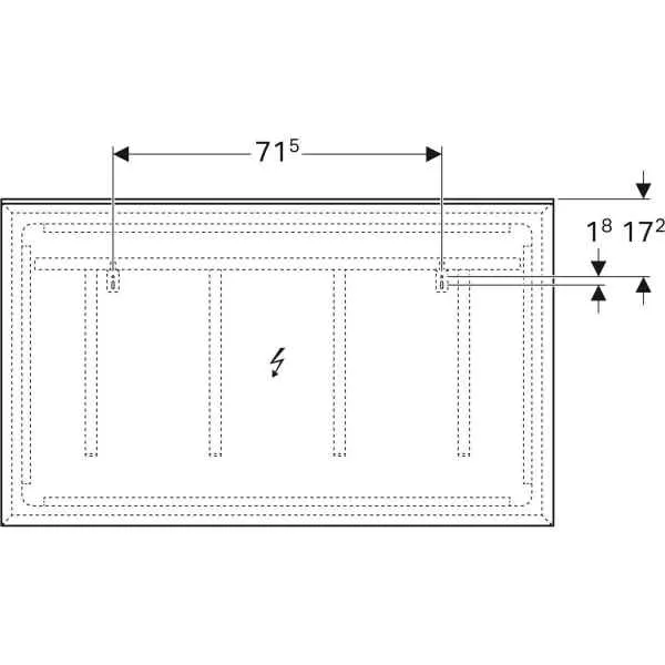 Зеркало с подсветкой Geberit Xeno² 500.519.00.1
