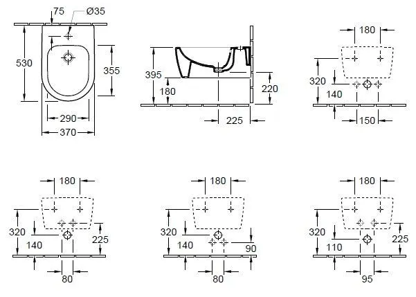 Биде подвесное Villeroy and Boch Avento 540500RW