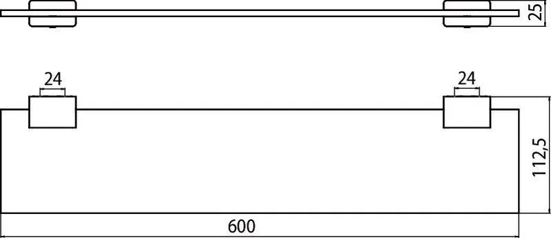 Зеркальная полочка Emco System 2 3510 001 60