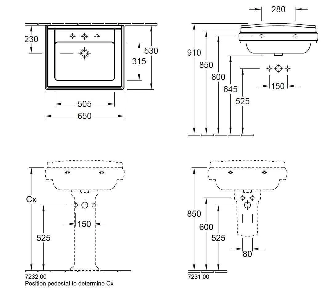 Умивальник Villeroy & Boch Hommage