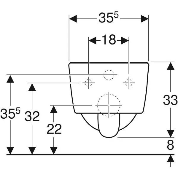 Унитаз подвесной Geberit iCon (укороченный)