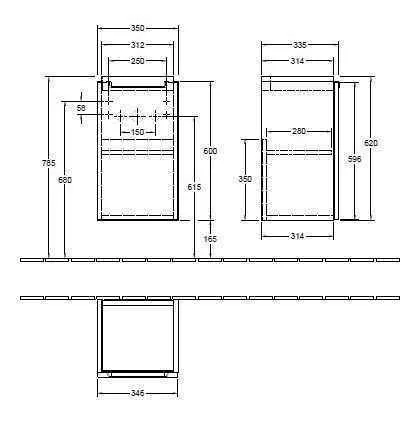 Тумба для умивальника Subway 2.0 Villeroy and Boch A81611FP