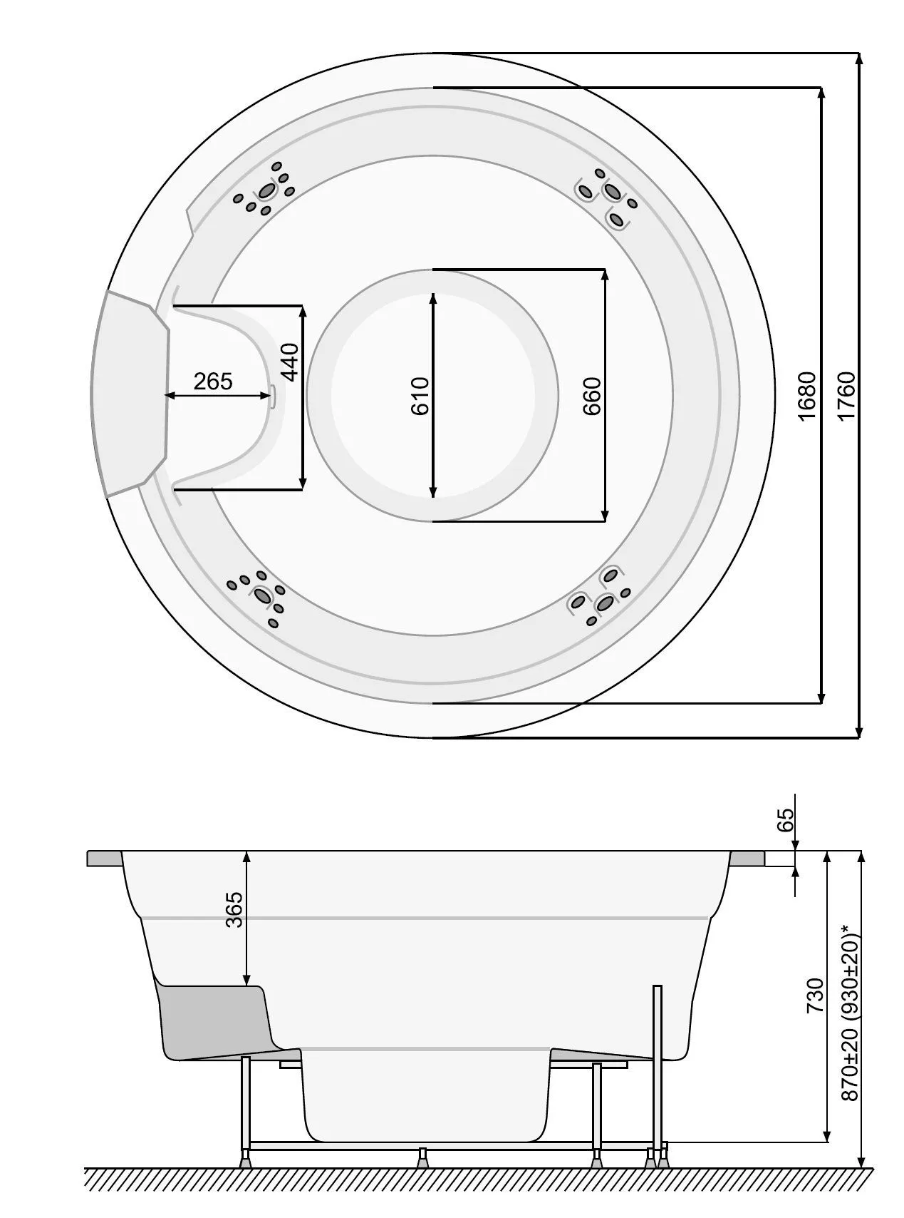 Бассейн с гидромассажем Victoria PoolSpa (красное дерево)