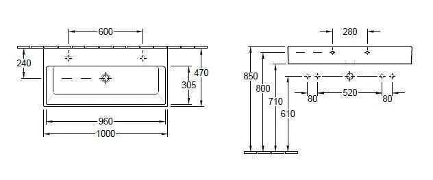 Раковина на стільницю Villeroy and Boch Memento (1000 Х 470 мм) 5133AG01