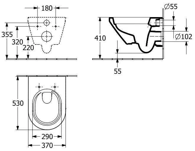 Architectura Унітаз підвісний rimless TwistFlush з сидінням Soft Close