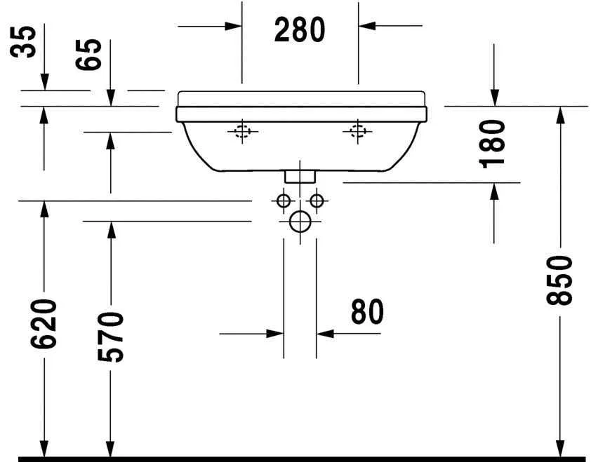 Умивальник Duravit Starck 3 (компакт) 0301600000