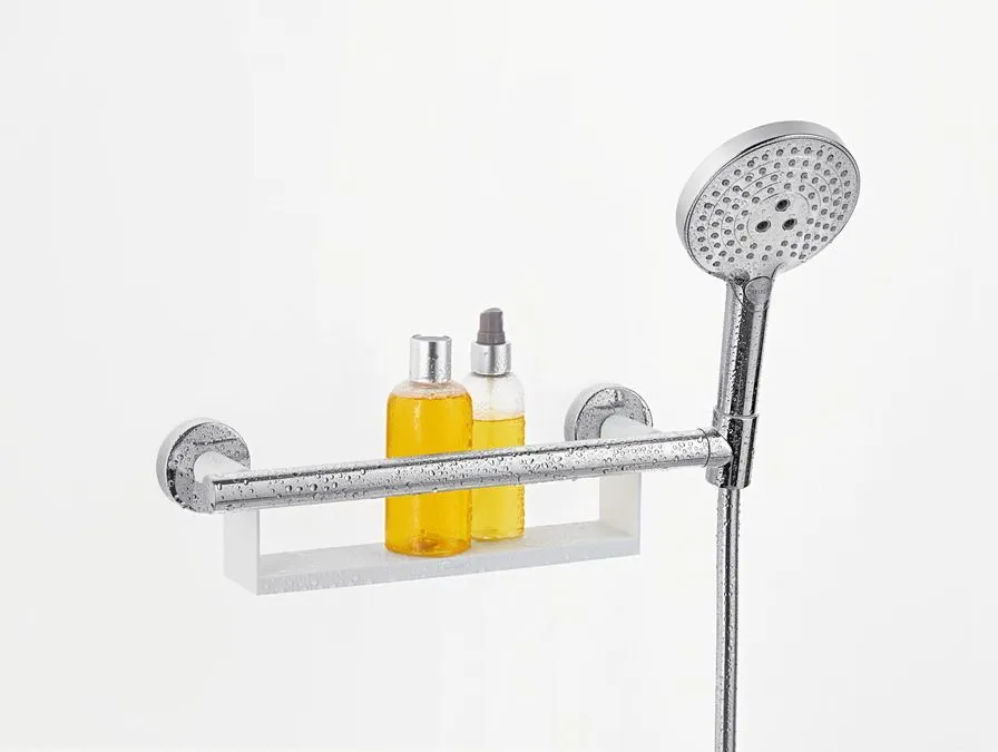 Поручень Comfort с полочкой и держателем для душа Hansgrohe Unica 26328400