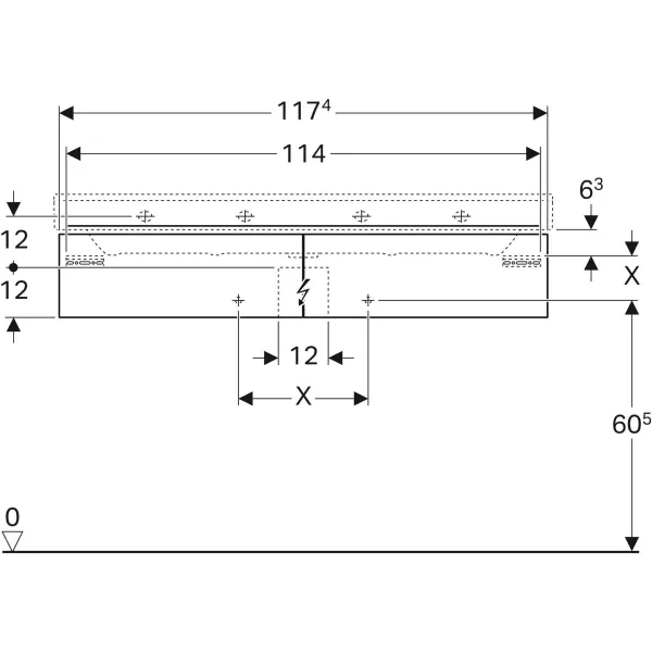 Шкафчик под умывальник Geberit XENO² 500.517.00.1