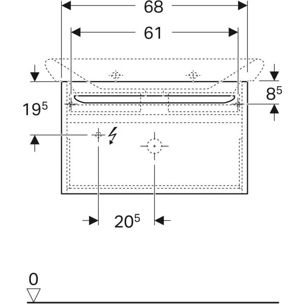 Шкафчик под умывальник Geberit myDay Y824080000