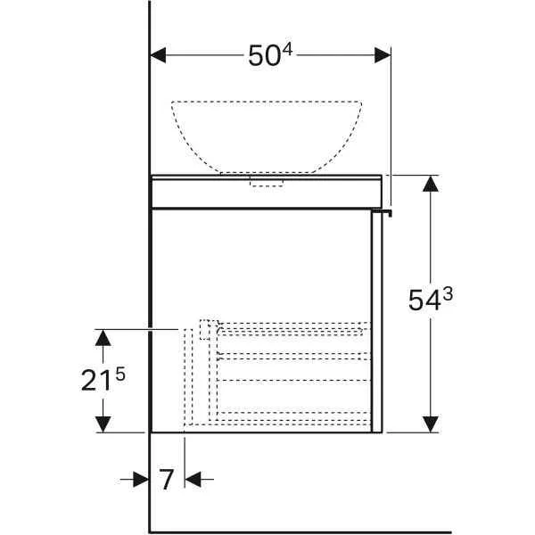 Тумба для умивальника Geberit CITTERIO 500.564.JJ.1