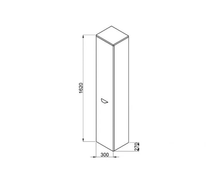 Пенал в ванную комнату Olymp Deep Jika H4541524343411