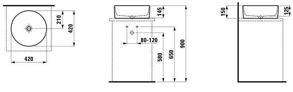 Умивальник на стільницю Laufen Savoy